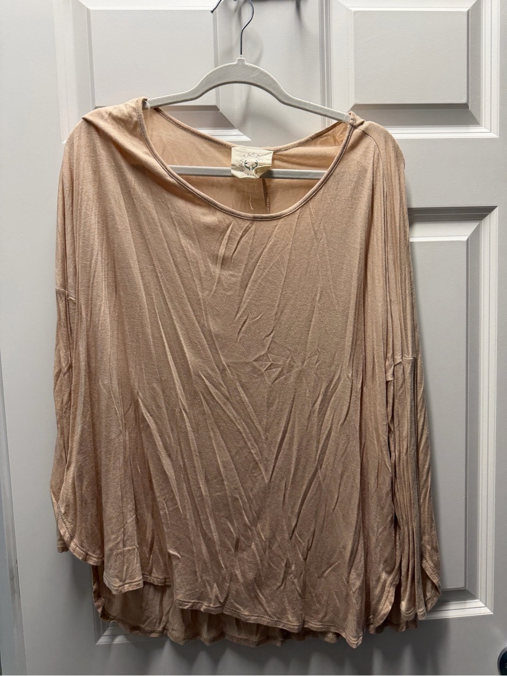 Fantastic Fawn Neutral Beige Scoop Neck Top